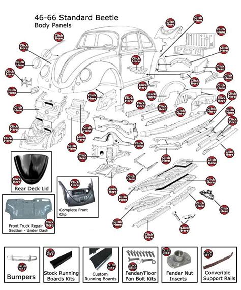 VW parts list